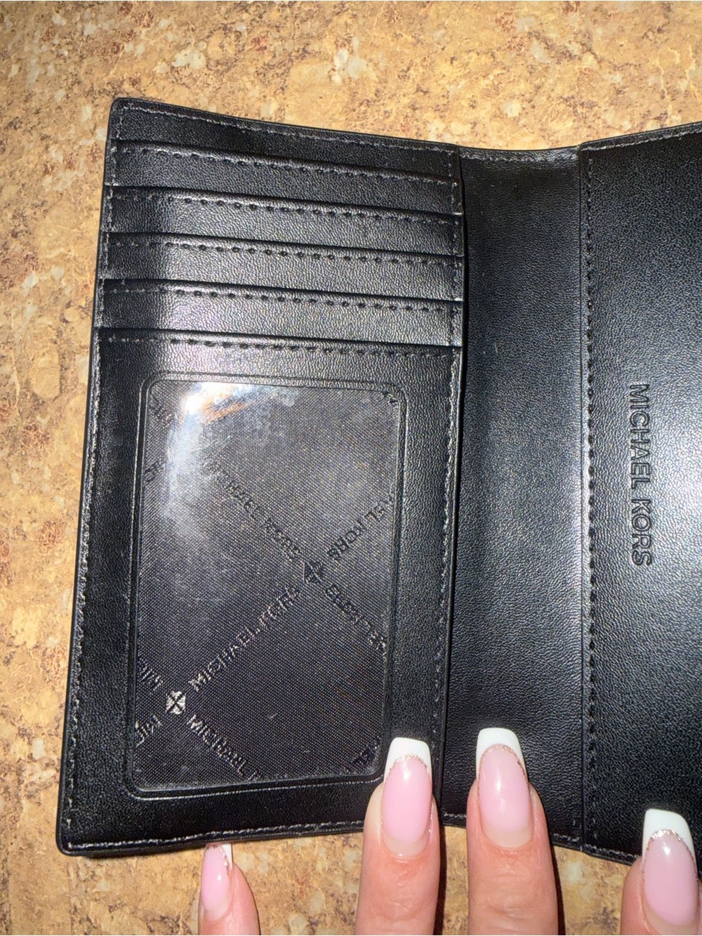 Michael Kors Black Wallet with Gold MK Logo EUC - Picture 7 of 12